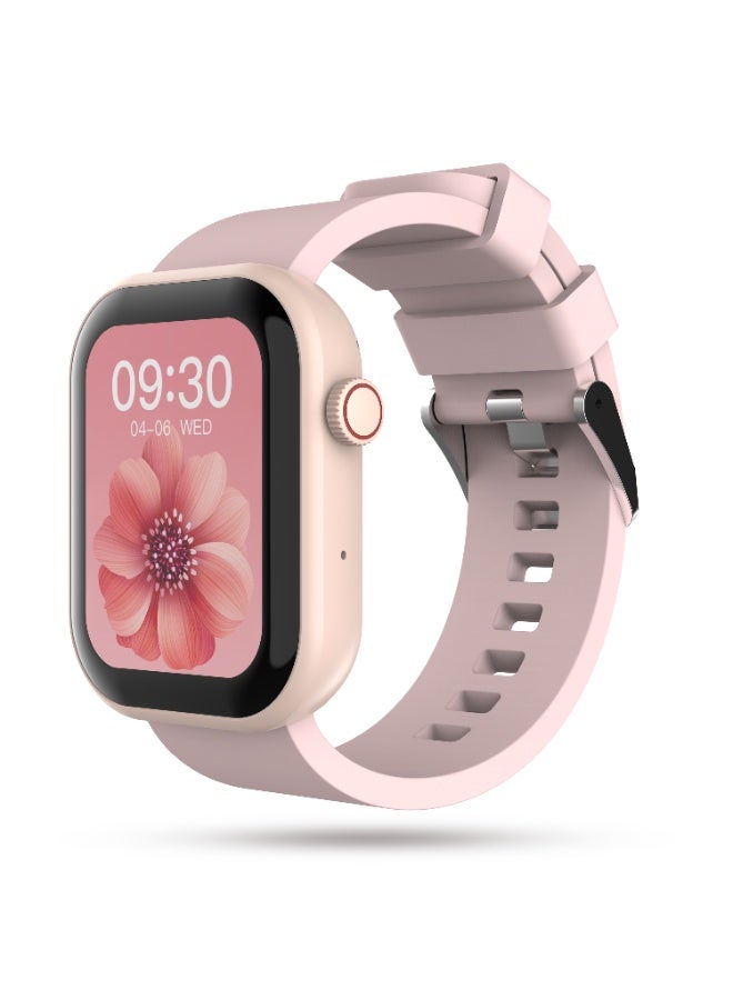G-Tab GLS1 Smartwatch for Women, Bluetooth Calling, 1.75” Full Touch Screen, Heart Rate, Sleep & Fitness Tracker, IP68 Waterproof, Compatible with Android & iOS – Pink - Image 1